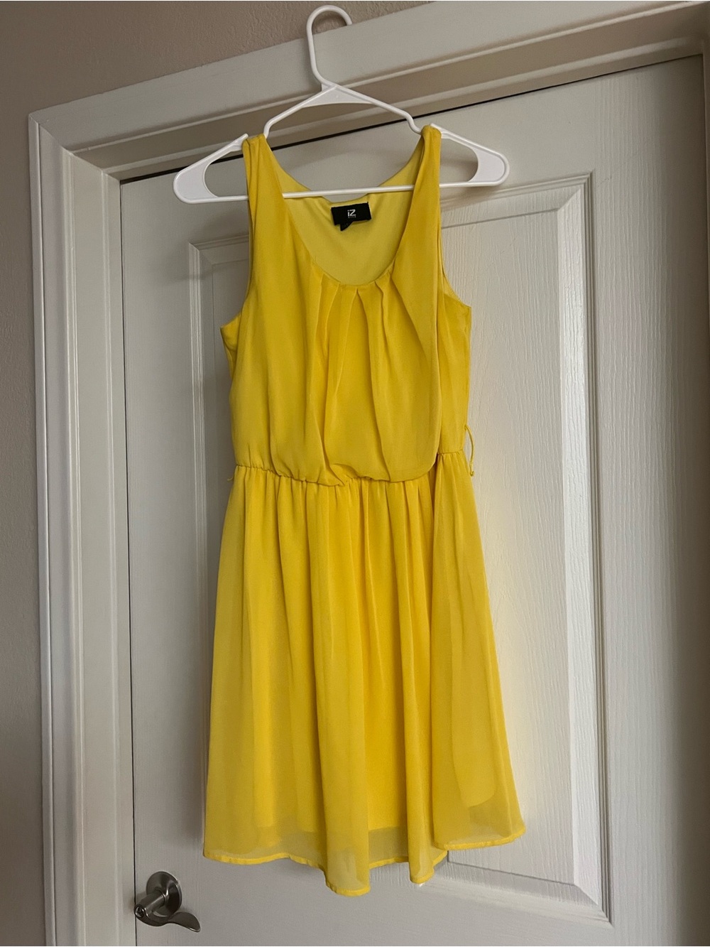 IZ Byer Short Yellow Dress with Belt